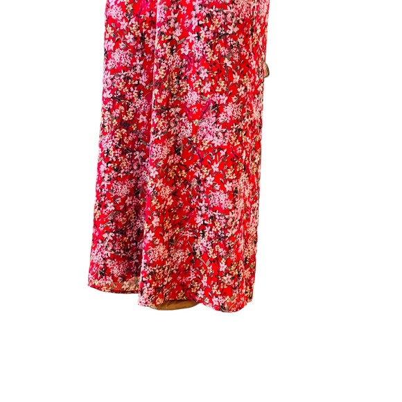 New Anthropologie Ali & Jay Red Floral Jumpsuit Size L Side Pockets Zip Closure - Picture 7 of 11